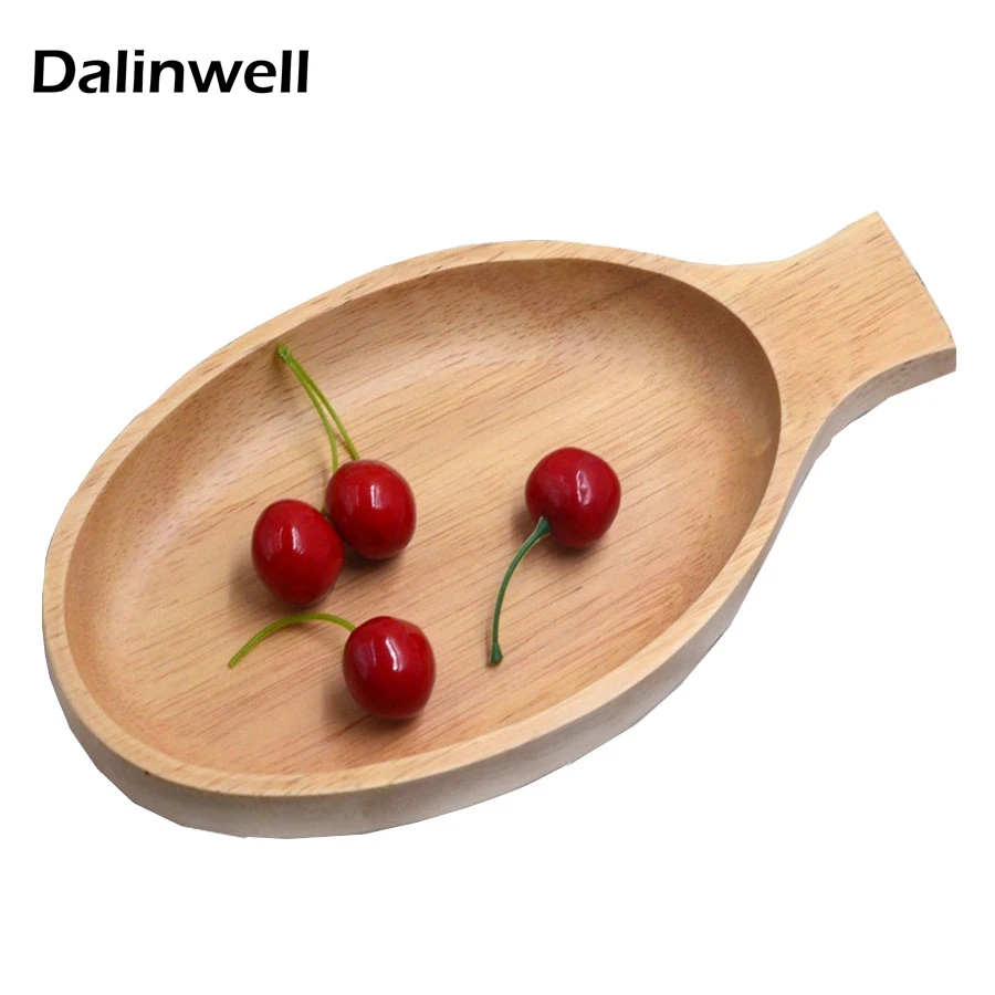 Creatieve Vis Vorm Rubber Houten Diner Platen Milieuvriendelijke Restaurants Rechthoekige Hout Sushi Eten Salade Snacks Lade Voor Hotel