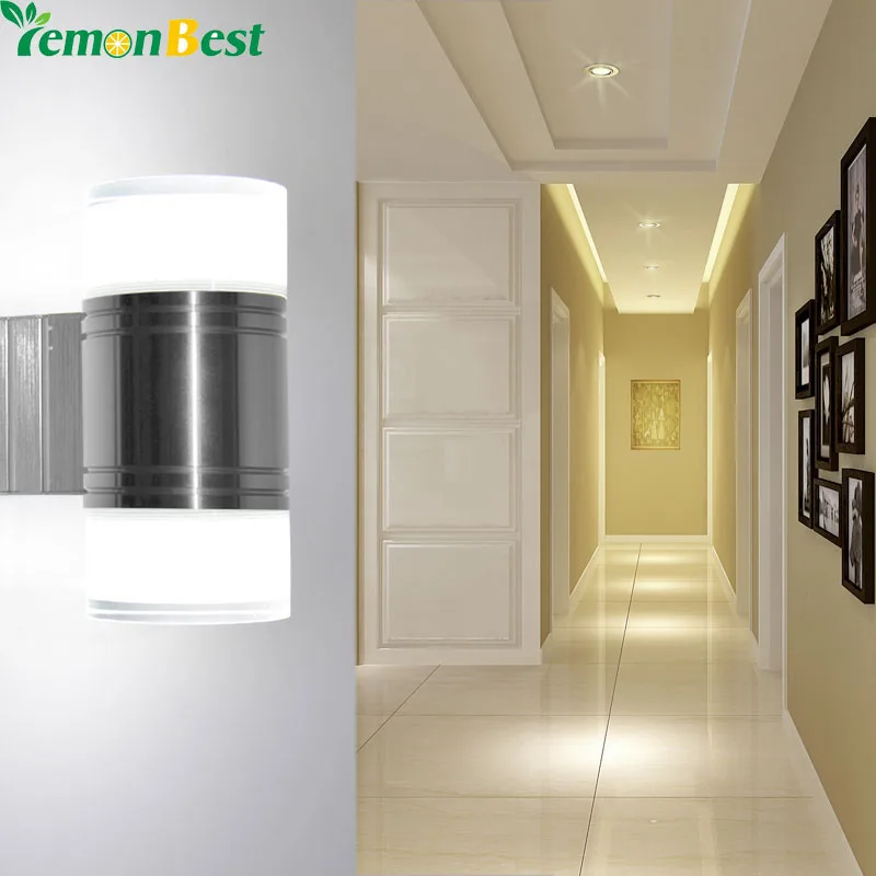 Up Down 10w Led Wall Light Bedroom Cylinder Acrylic Dual Head 10w Led Wall Light Bedroom Cylinder