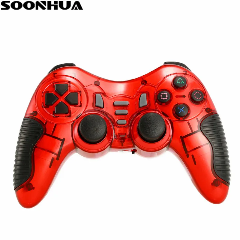 

SOONHUA New 2.4GHz Wireless Gamepad Gaming Controller For Android TV Box PC PS3 Control Joystick Computer Joypad Red/Blue Colors