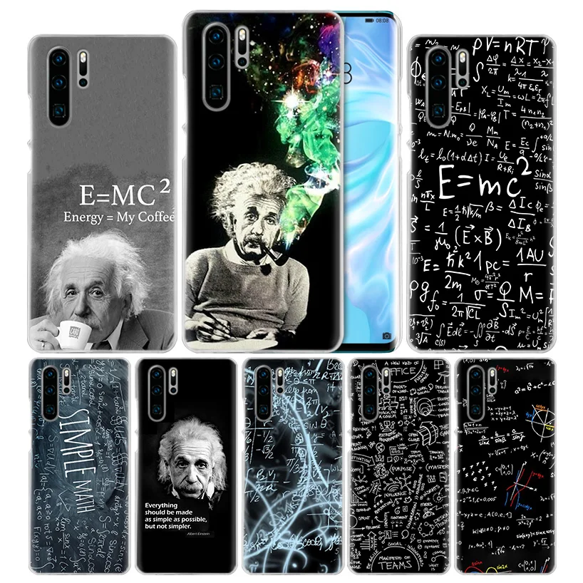 

E mc2 with E mc Case for Huawei P20 P30 P Smart 2019 Nova 4 3i P10 P9 P8 Mate 10 20 lite Pro Mini 2017 Hard PC Phone Cover Coque