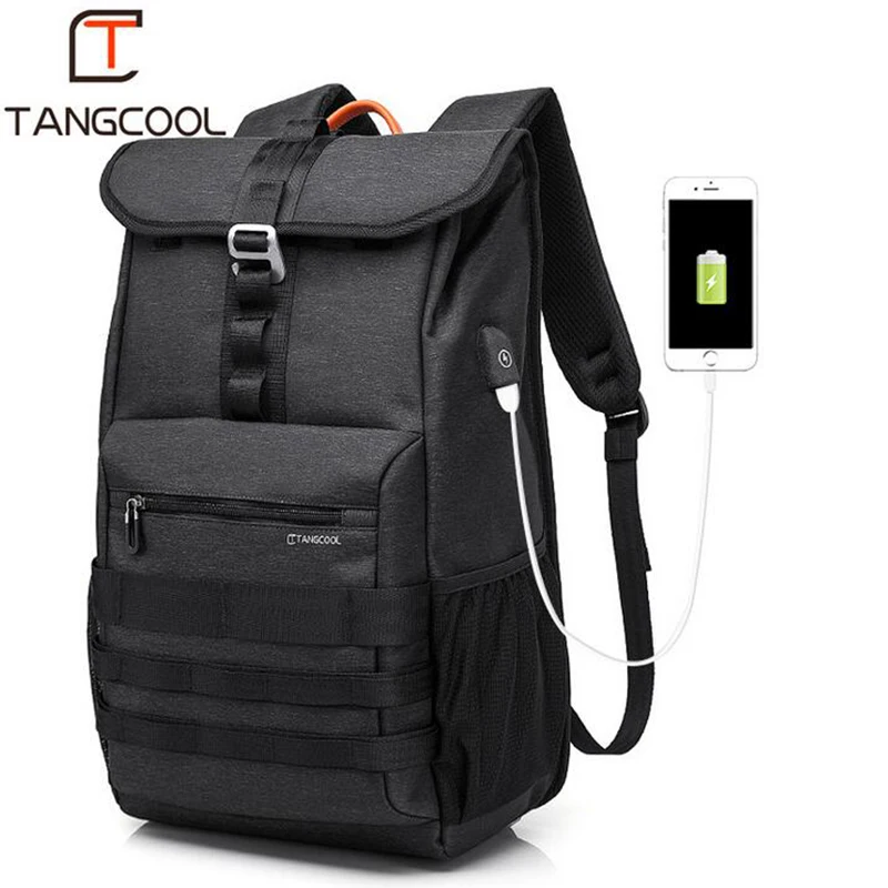 

Tangcool Brand Waterproof Men Backpack USB Charging Notebook Computer AntiTheft Leisure Backpack Men School Bags Travel Oxford