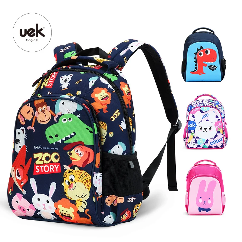 buy 2018 UEK 1 6 Grade Children Backpacks Boys School Backpack Kids Bag Animal Printing Dinosaur Bag Children School Bags For Girls