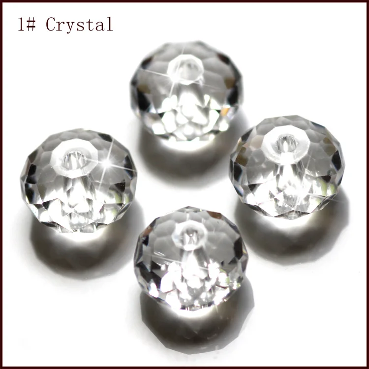 

100Pcs/Bag 6x8mm Rondelle Mixed Beads Jewelry Decorative Crystal Bead DIY Cloth Accessory Crystal Beads