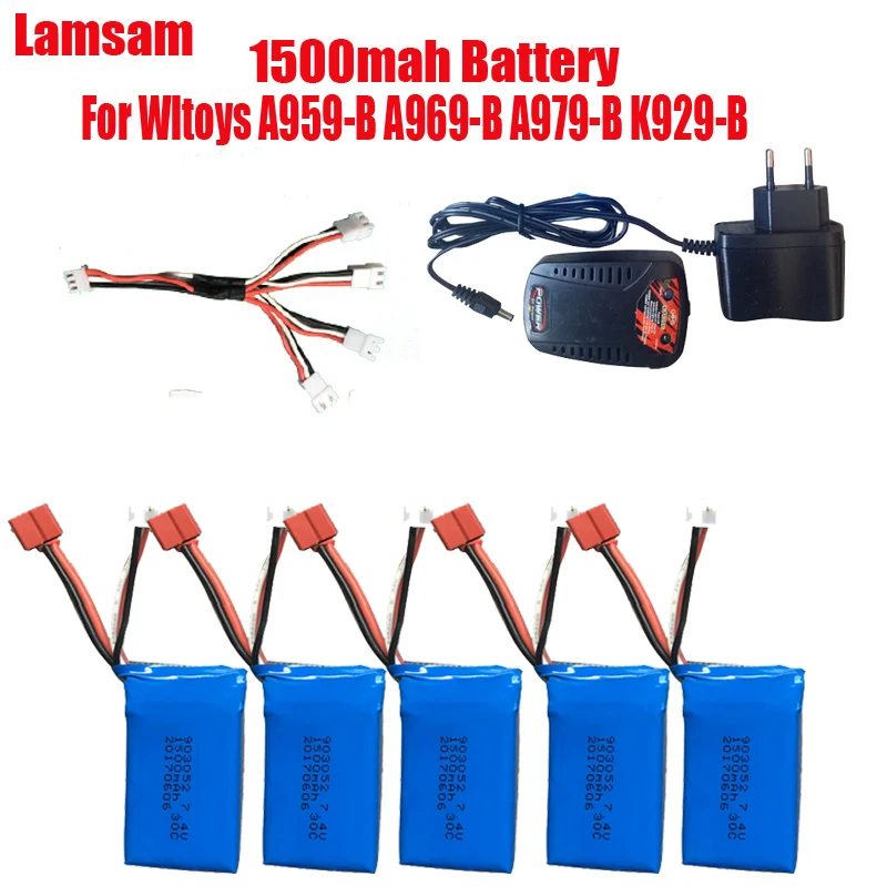 Lamsam литий полимерный аккумулятор высокой емкости для JJRC Q39 Wltoys A959 B A969 A979 K929 RC