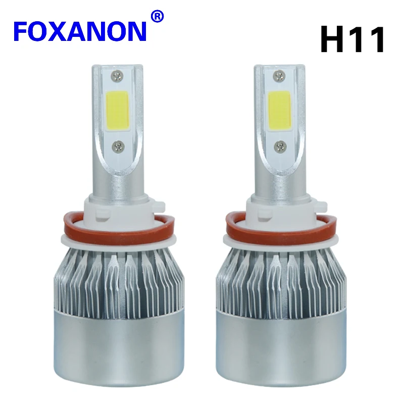 

Foxanon Car Headlight H7 H4 LED H11 9005 9006 H1 H8 H9 9012 H13 5202 9004 9007 72W 8000lm Auto Bulb Headlamp  Light For cars