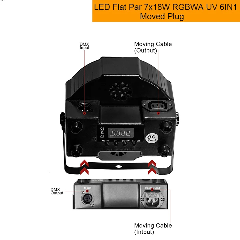 1 шт. светодиодный 7x18 Вт RGBWA+ УФ-светильник с DMX512 6в1 сценический светильник с эффектом мытья диско-DJ 7x12 Вт 54x3 Вт 12x3 Вт Мини Светодиодный точечный светильник ing 10 Вт