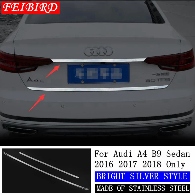 FIT FOR VW Passat B8 Rear Bumper Streamer 3 Pcs S.Steel Chromed 2015/>