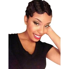 Короткие парики Софи Боба для черных женщин, не Реми прямые человеческие волосы парик 4 дюйма человеческих волос машина не пахнет H. NINA парики