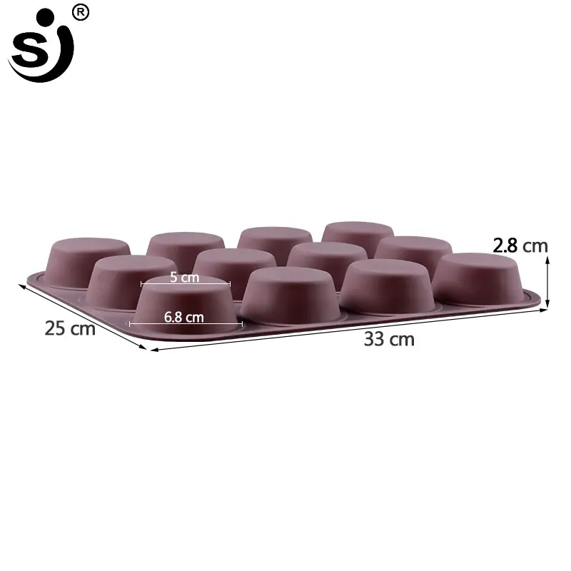 SJ Silicone Cupcake Molds Muffins Bakery Tools in Cake Mold Cupcake Mold Silicone Oven Muffin Cupcake and Bakeware