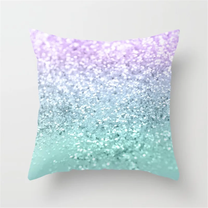 

Colorful Back Cushion Cover Shine Decorative Pillow Covers Bling 45x45cm Square Pillowcase for Sofa Chair