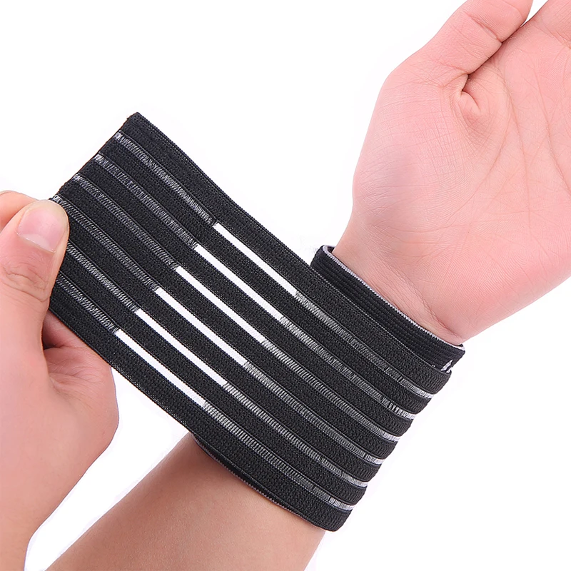 

Nylon and spandex material black adjustable breathable elastic wrist support hand band #ST6825
