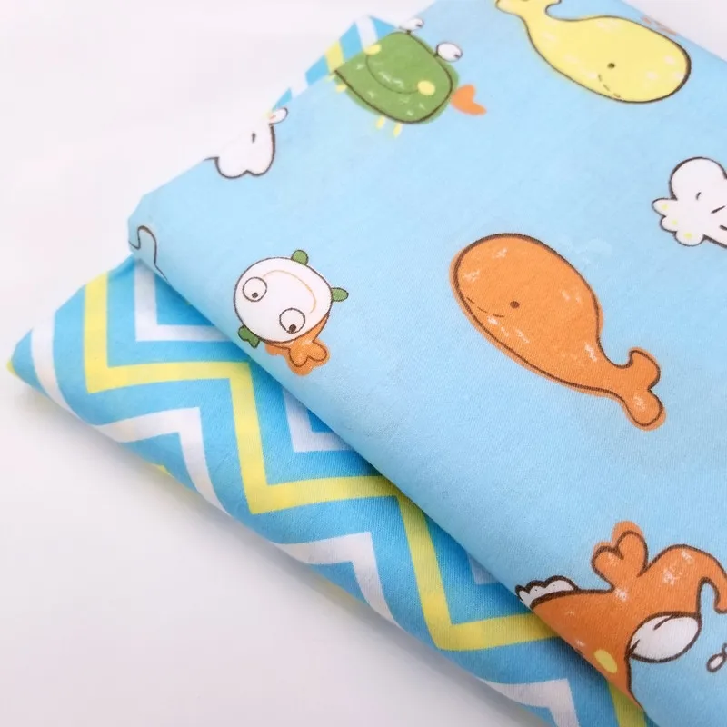 

Fat Quarters Material Twill Fabric Stripe/Animal Pattern Cotton Patchwork Fabric For Sewing Quilting DIY Cloth Crafts For Baby