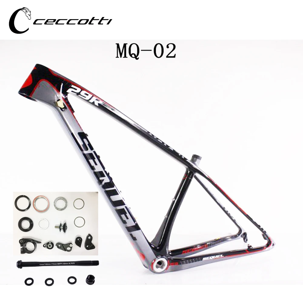 

2017 greatkeen bike mountain bike frames SE-02 SEQUEL LOGO 15/17/19 inch carbon mtb frame with Aliexpress shipping