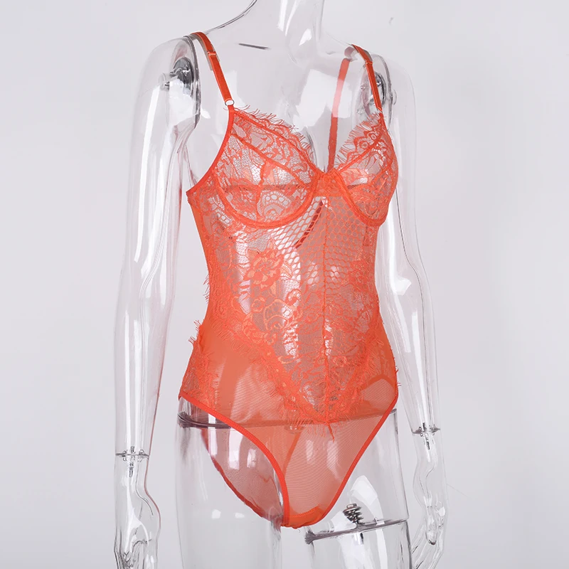 NewAsia Underwired White Lace Bodysuit Women 2019 Summer See Through Sexy Bodysuit Black Hollow Out Patchwork Mesh Body Mujer