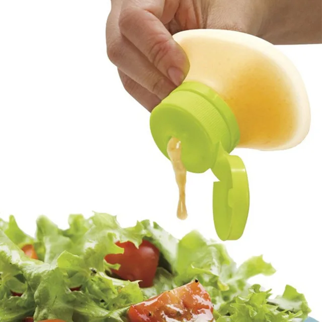

Mini Silicone Salad Dressing Containers Storage Small Dip Condiment Leak Proof Sauce Jars Squeeze Bottle Kitchen Tools