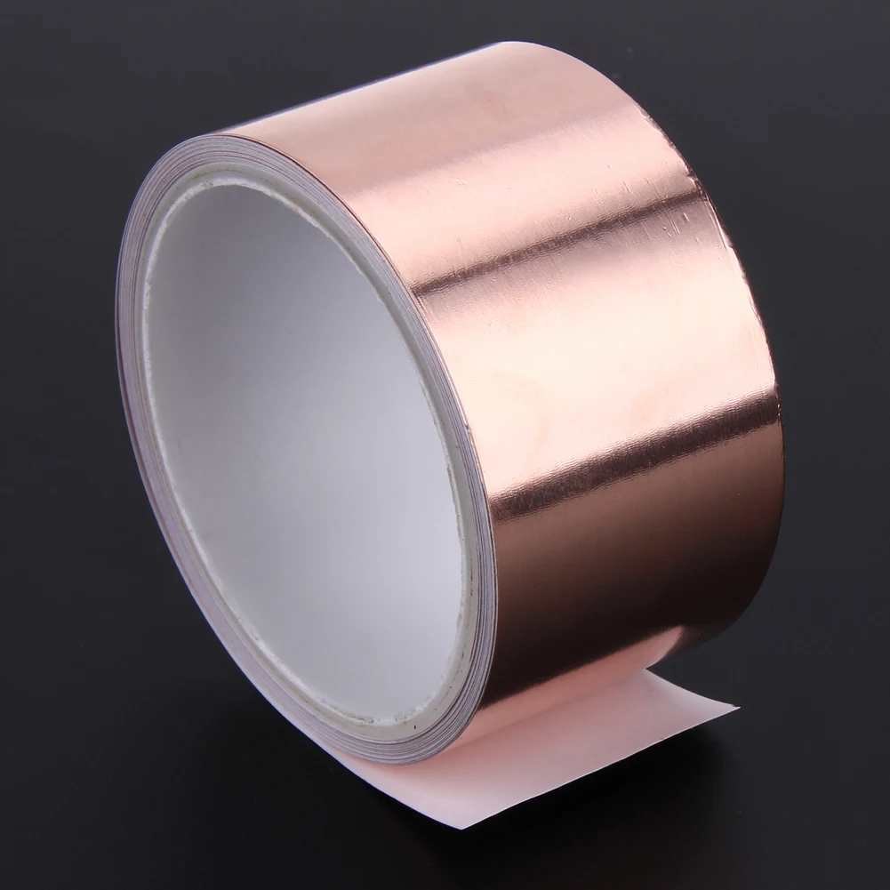 

Double Conductive Adhesive EMI Shielding Copper Foil Tape Great for slug repellent EMI shielding stained glass 50mm X 5.5m