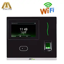 Высокая Емкость пользователя распознавание лица Время посещаемости ZK A200 с Wi-Fi связь для лица и отпечатка пальца система контроля доступа