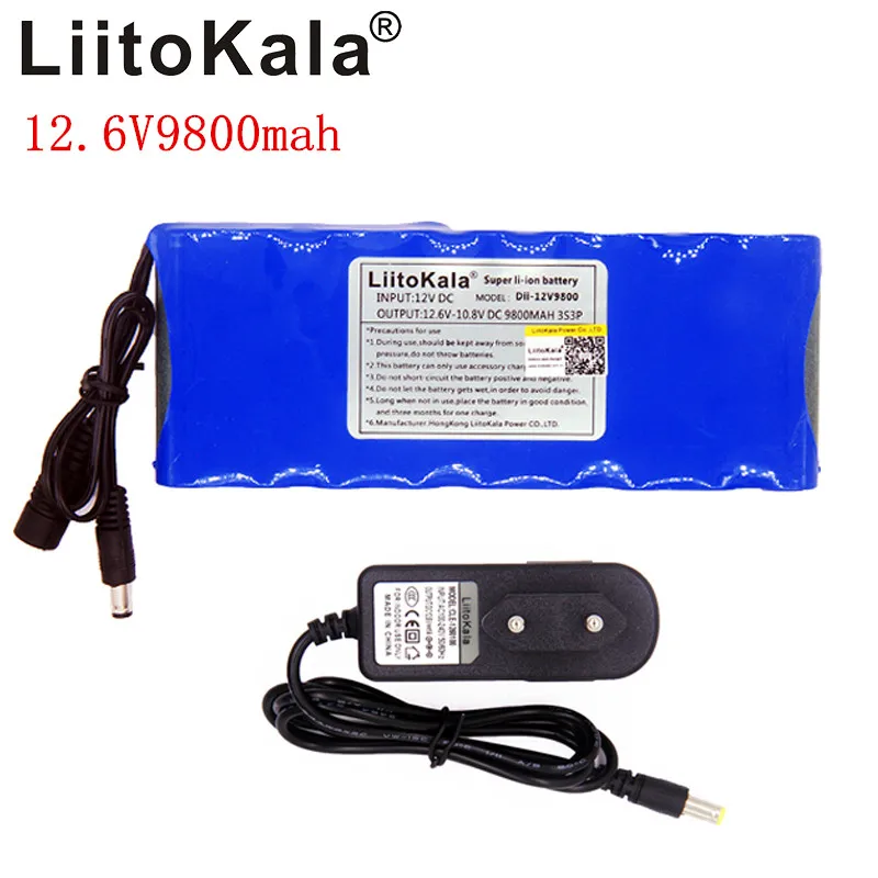 

Liitokala 12V 9800mAh Rechargeable Lithium Battery 3S3P Capacitor DC CCTV Camera Monitor