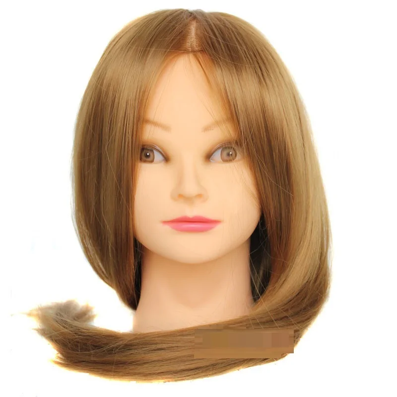 20" Golden Hair Mannequin Head Hair Hairdressing Doll Heads Training