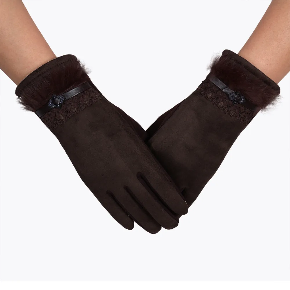 Женские зимние сохраняющие тепло перчатки толстые перчатки полный палец удобные перчатки L50/1225