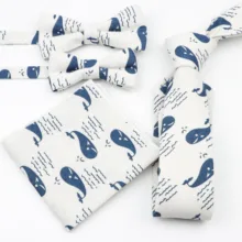 Набор галстуков из 4 предметов для всей семьи, набор галстуков с изображением медведя и Кита, тонкий галстук, галстук, платок, галстук-бабочка, галстук-бабочка