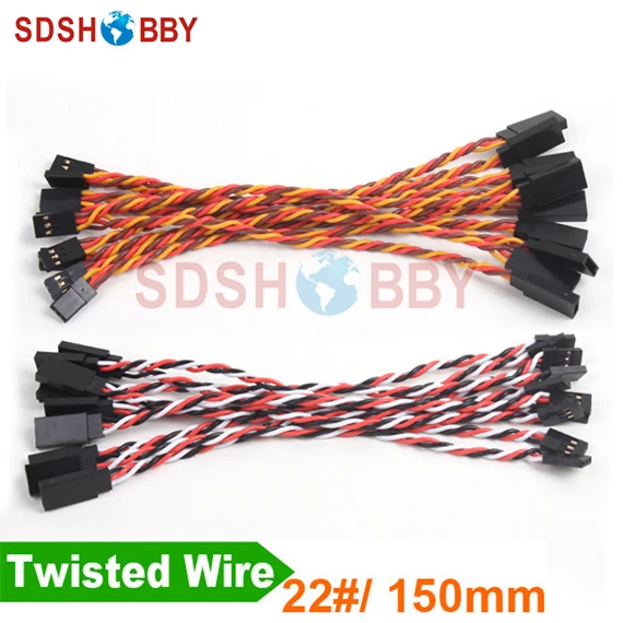 10pcs*heavy Duty 22 /22awg Servo Twisted Wire 150mm Parts & Accs