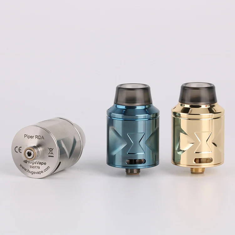 

Original Hugsvape Piper RDA 24mm Tank with Dual Wertical coil 510 pin Squonk Pin Vape Atomizer for Electronic Cigarette Mod