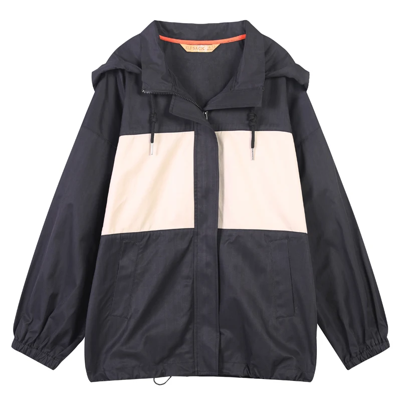 ELF SACK 2019 New Harajuku Woman Jackets Full Stand Patchwork Outerwear Women Coats Streetwear Female Coats Ladies Sudadera