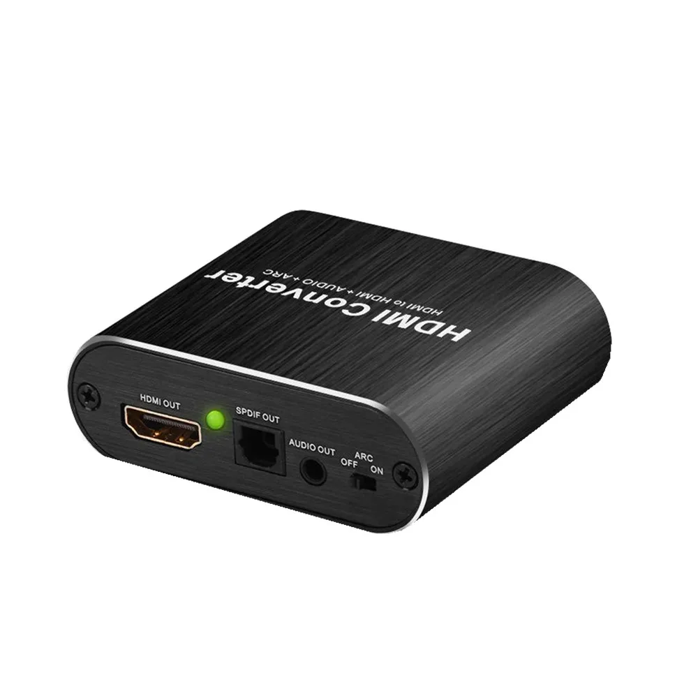 Черный HDMI аудио разветвитель HDMI к HDMI коммутатор 2,0 ARC 3D 4K 60 Гц с аудио выходом 5,1 стерео для hdtv-компьютер динамик проектора - Цвет: Черный