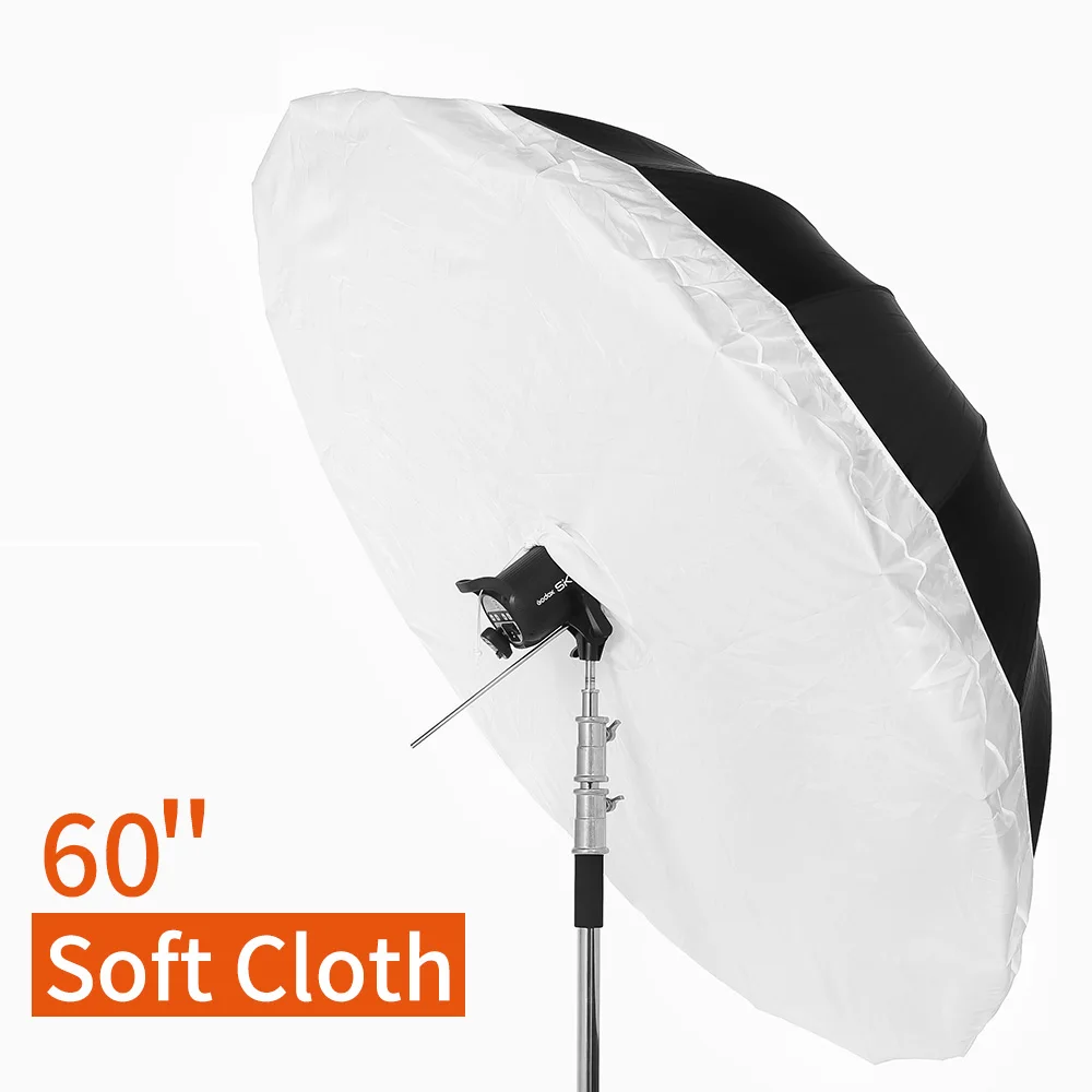 

60''150cm Studio Photogrphy Umbrella Diffuser Cover For Godox 60"150 cm White Black Reflective Umbrella (Diffuser Cover Only)