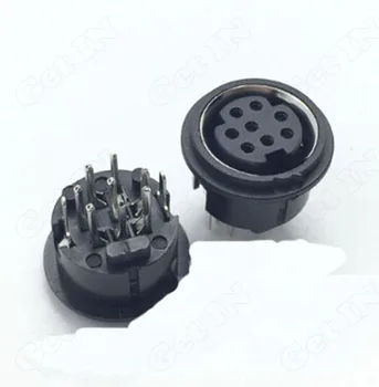 

50pcs Mini 8Pins PS2 Jacks DIN S Terminal Connectors PS2 8P Socket 180Degree