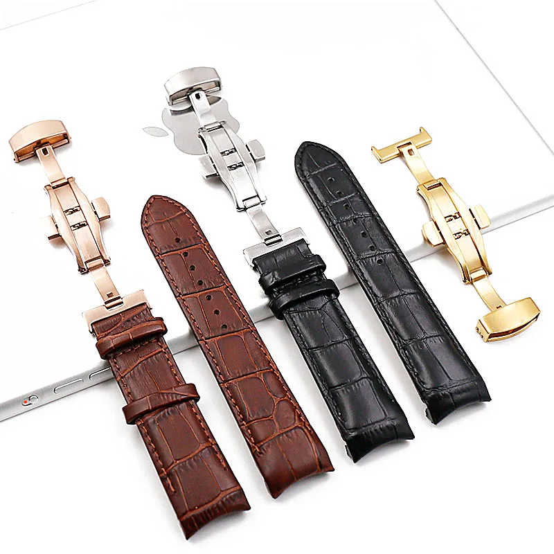 티쏘 스트랩용 가죽 스트랩, 22mm, 23mm, 24mm, 1853 도서관 T035 남성용 가죽 블랙, T610028591 시계 밴드, 시계 액세서리