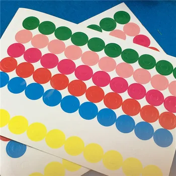 

1200Pcs/Lot Hole Design Adhesive Label Stickers 1x1cm Series Collection Supplies Multiple Solid Colors Styles Support Wholesale