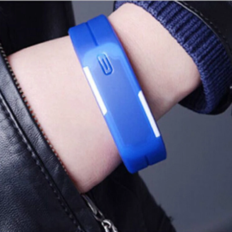 Simple Men Women Smart Watches Fashion Sports Outdoor Fitness Clock Shellhard Silicone Band LED Display Touch Digital Wristwatch