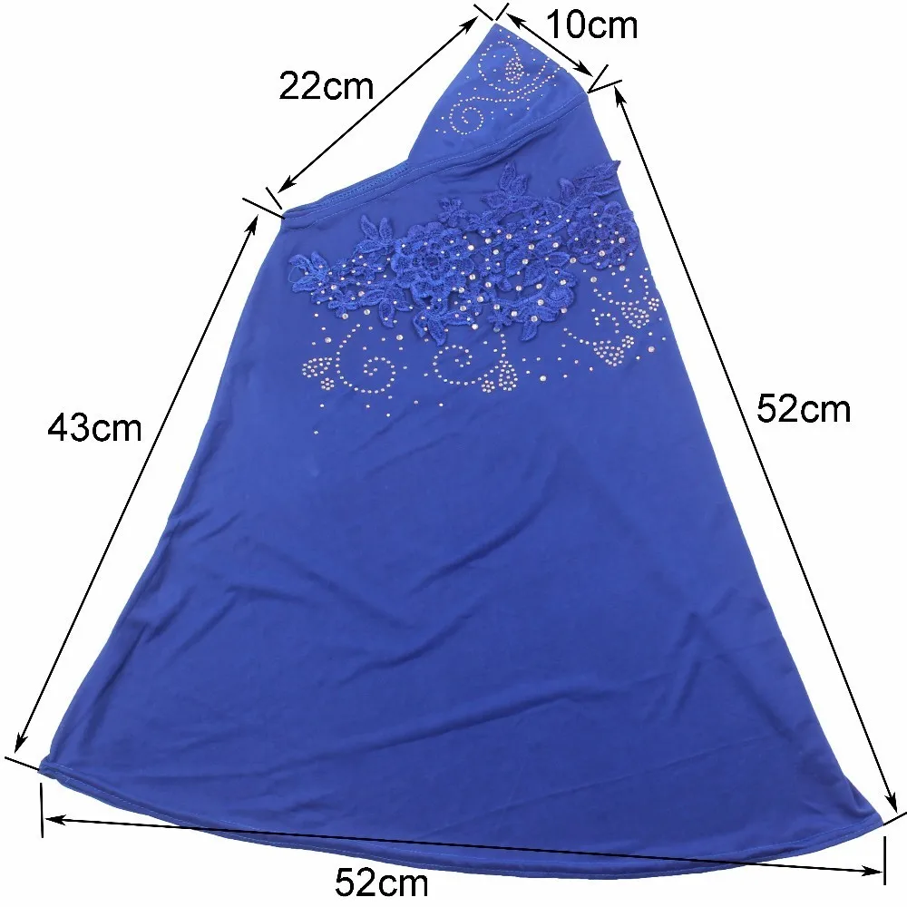 Мусульманские хиджабы швейная вышивка цветочный узор алмаз на шарф для женщин/девочек