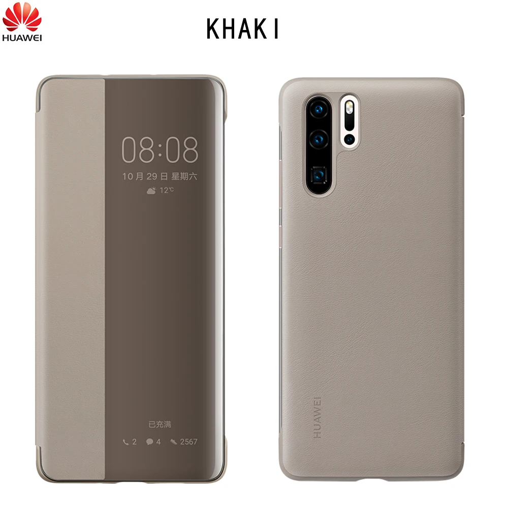 Чехол для HUAWEI P30 Pro, официальный кожаный защитный флип-чехол с окошком для просмотра, чехол для HUAWEI P30 Pro, чехол для Huawei P30, чехол Funda