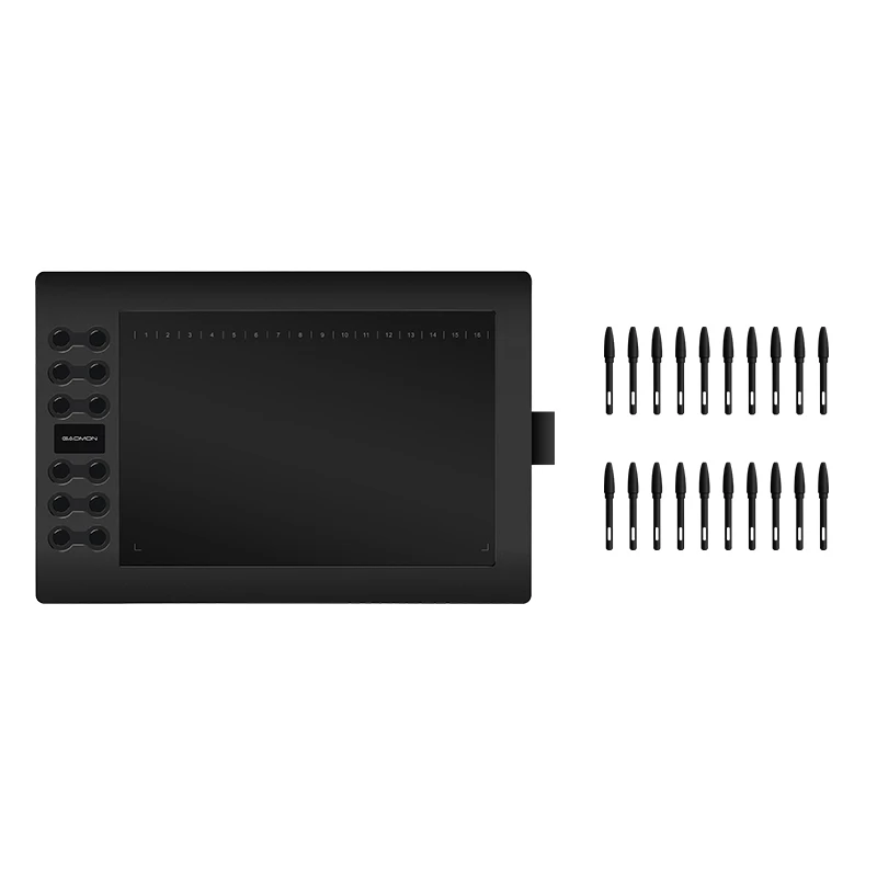 GAOMON M106K 12 HotKey Graphic Drawing Tablet Art Painting Board Digital Tablet Pen for Win&Mac with 20 Replacement Nibs as Gift