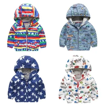 

2018 New Car Stars Print Spring Kids Jacket Baby Boys Outerwear Coats Long Sleeve Toddler Boys Outerwear Jacket Coat