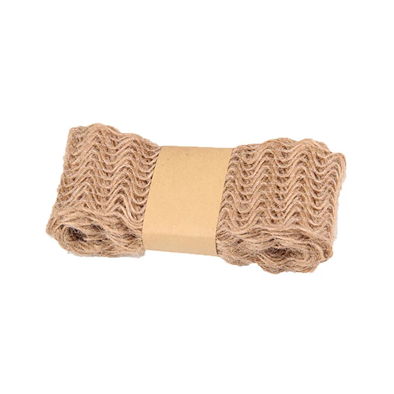 

Craft Burlap Ribbon Decor Accessory 1 Bundle 5cm*2m Cotton Jute rope Sewing Knitting Clothing Wedding