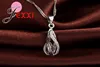 Hot Water Drop CZ 925 Sterling Silver Jewelry Set For Women Pendant Necklace Hoop Earrings Wedding Party Ceremoey Anel ► Photo 2/5