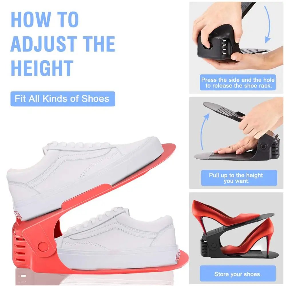 دائم قابل للتعديل أداة تنظيم الأحذية الأحذية دعم فتحة الفضاء توفير حجرة خزانة الأحذية موقف تخزين الرف علب الأحذية