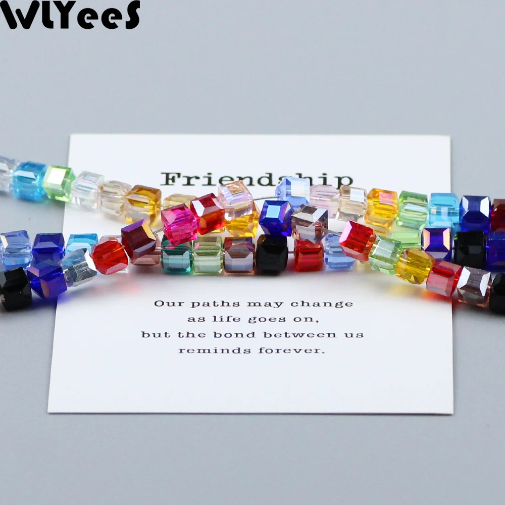 2 3 4 6 8mm Square shape Austrian crystal beads Square Glass Loose Spacer Bead Jewelry Bracelet Necklace Making DIY