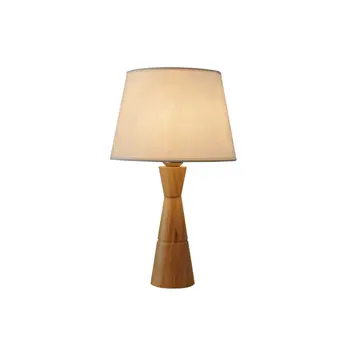 

2017 simple energy-saving modern family popular energy-saving fan-shaped lampshade wooden pole cloth furnish fine read lamp