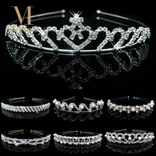 1 шт Перл волны резинка для волос со стразами оголовье корона головные уборы для свадебный цветок невесты для девочек Для детей аксессуаров для волос