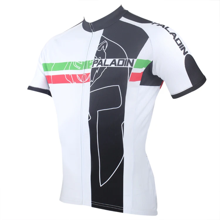 Paladin Men White Cycling Jersey Bike Shirt Rider Apparel Short Sleeve