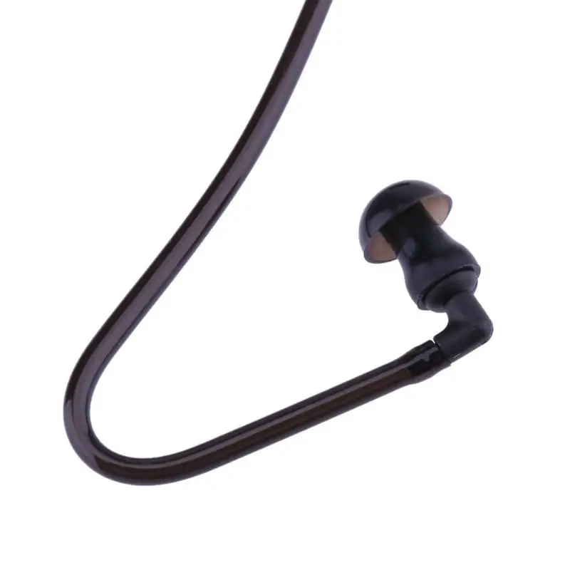 Одиночный прослушивание 3,5 мм наушники спиральные кабели моно Функция наушник в ухо стерео гарнитура только для прослушивания#8