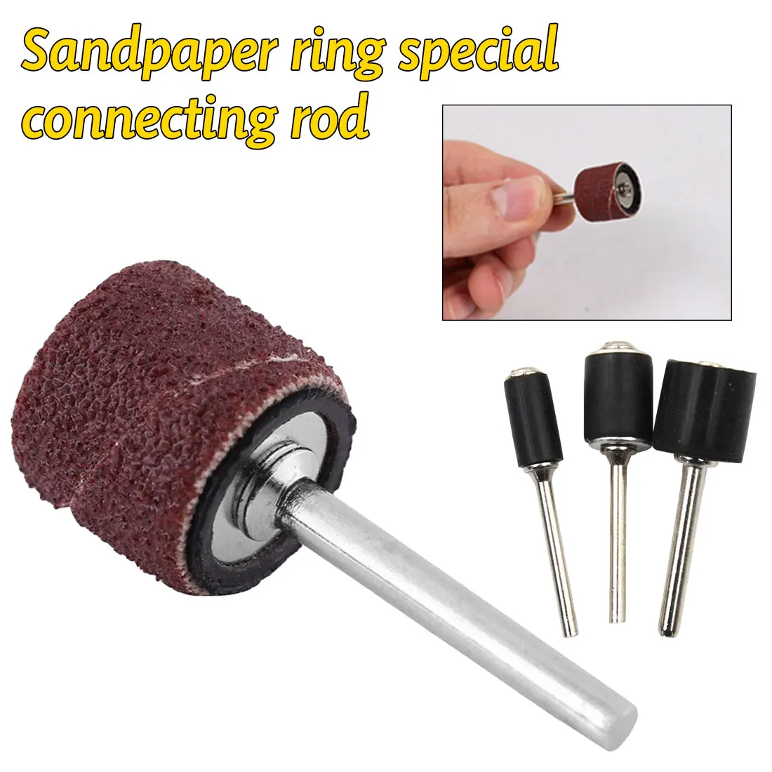 

Dremel Accessories 1/8 1/4 inch Grinder Drum Sanding Sandpaper Circle Kit Polishing Nails For Dremel Rubber Drum Mandrel
