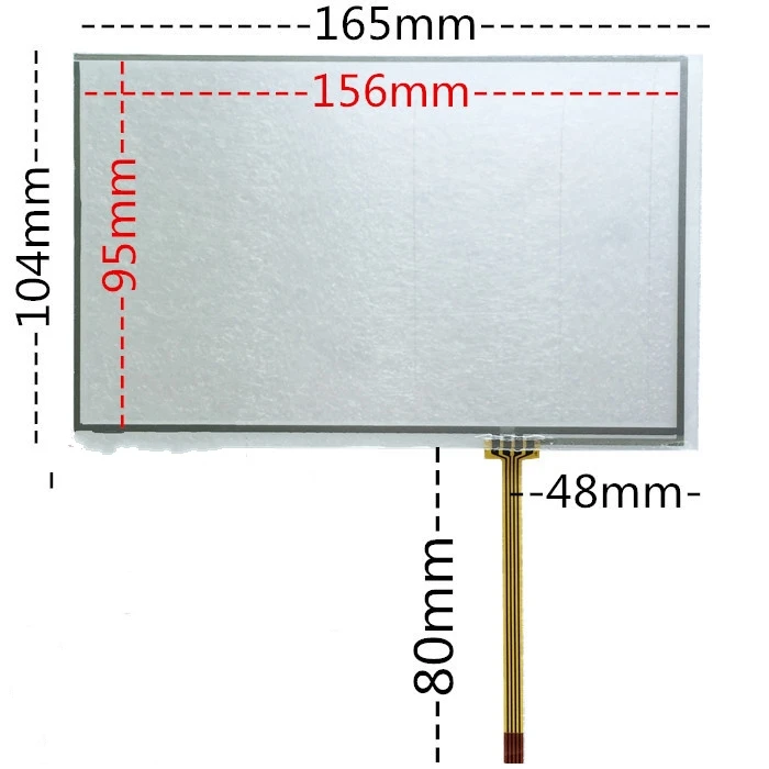 

165*104 new 7.1 inch touch screen at070tn83 v.1