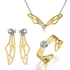 Lotus Fun Plata de Ley 925 auténtica diseñador hecho a mano Original de hueco de alas de mariposa conjunto de joyería para mujer ► Foto 1/6