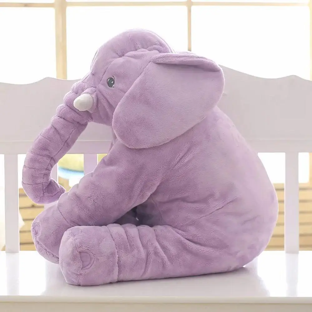 На по выгодной цене 40/60 см детские плюшевые слон Мягкие Слон Playmate успокоительная Кукла Детская игрушка слон Подушка Плюшевые игрушки куклы - Цвет: Purple